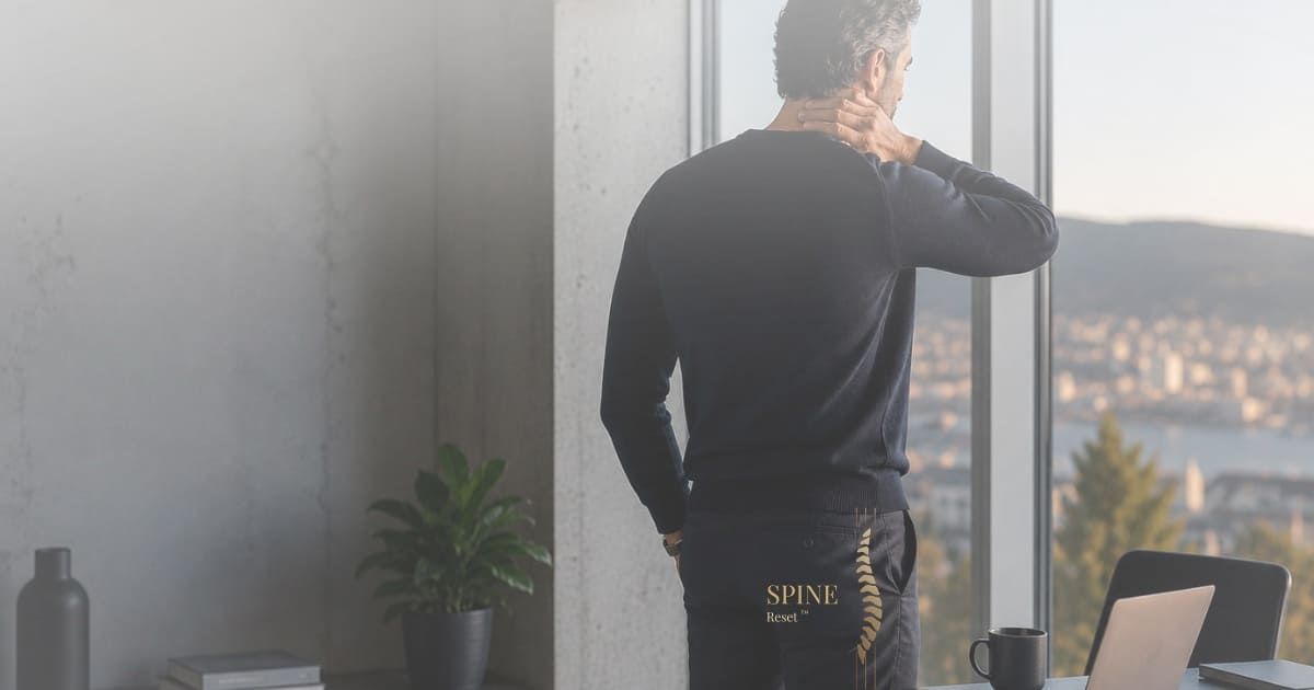 Dirigeant souffrant de douleurs et tensions au dos au bureau